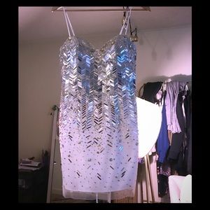 Dave & Johnny Sparkly Mini Dress